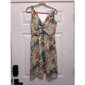 Vero MODA Pink Ditzy Floral Babydoll Dress Small 90's Y2K Boho